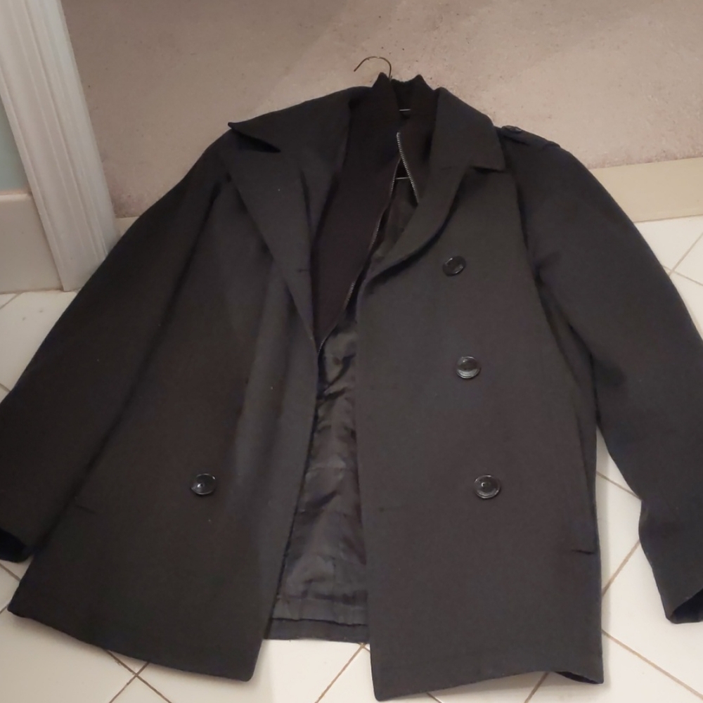S Men Kenneth Cole Reaction Wool Winter Coat Black